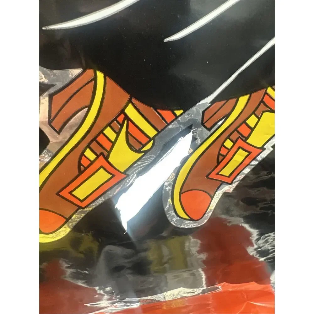Vintage Foil Plastic Witch Halloween Window Covers Decor 31x26